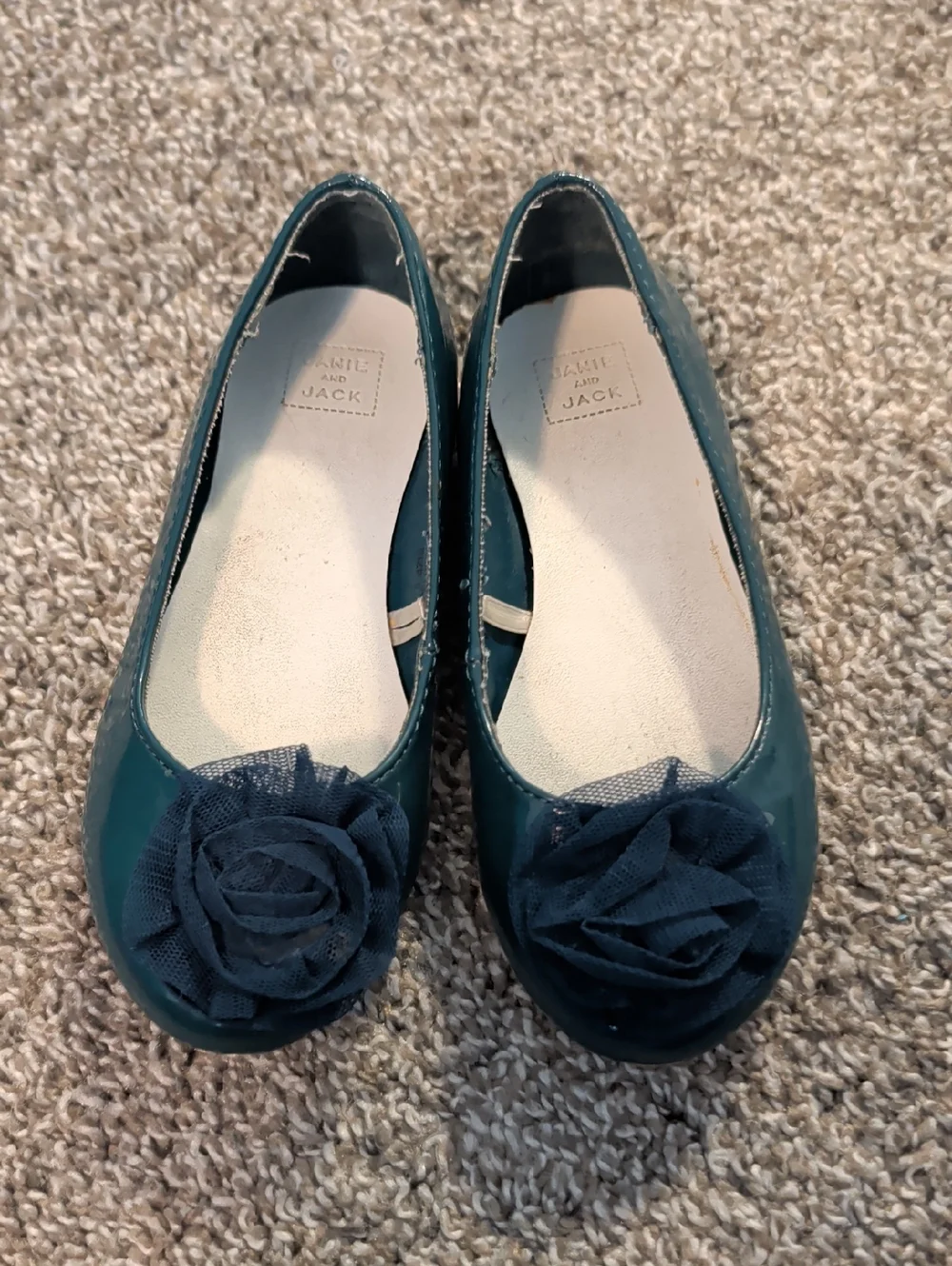 Janie and Jack Dark Teal Flats